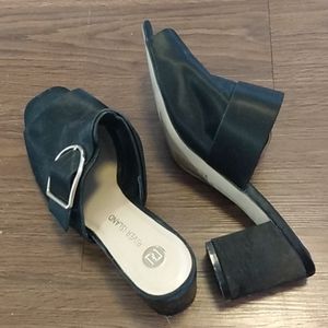 River Island chunky heel mules size 9